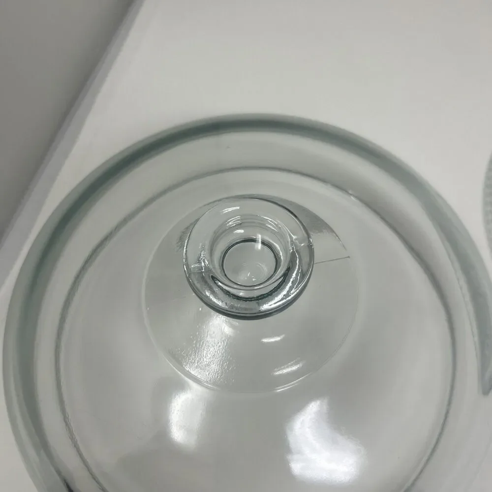Vintage Glass Dome Footed  Cake Plate Stand 11